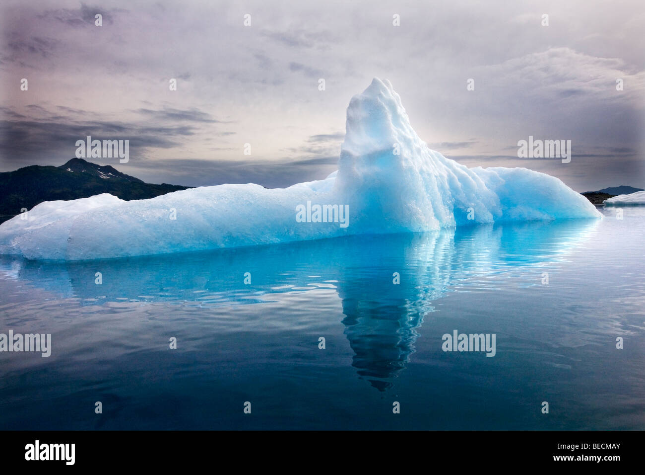 Iceberg on the coast near Valdez, Alaska, USA, North America Stock Photo
