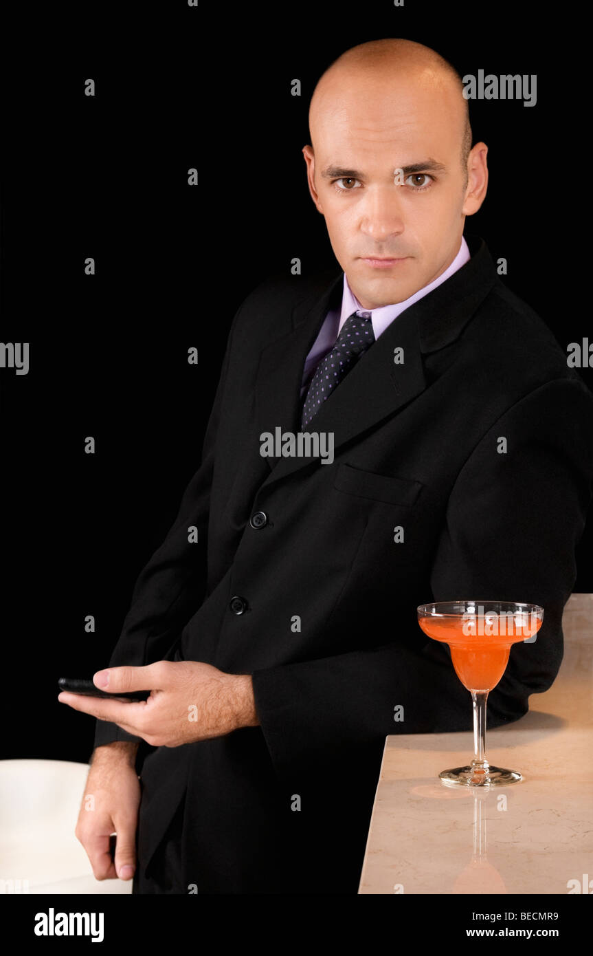 Businessman leaning on bar counter hi-res stock photography and images ...