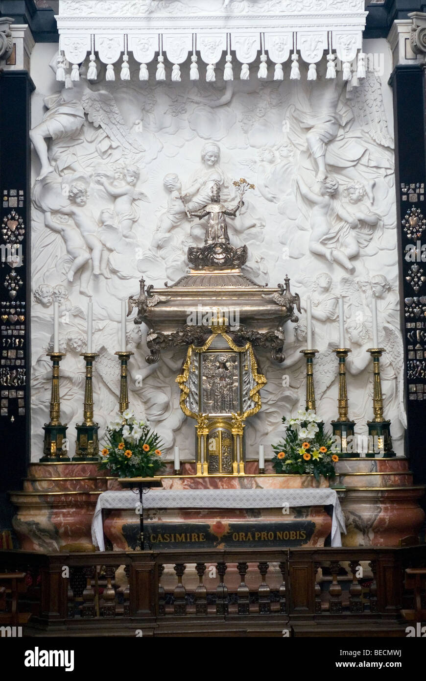 Interior of the Vilnius Cathedral, Lithuania. Stock Photo