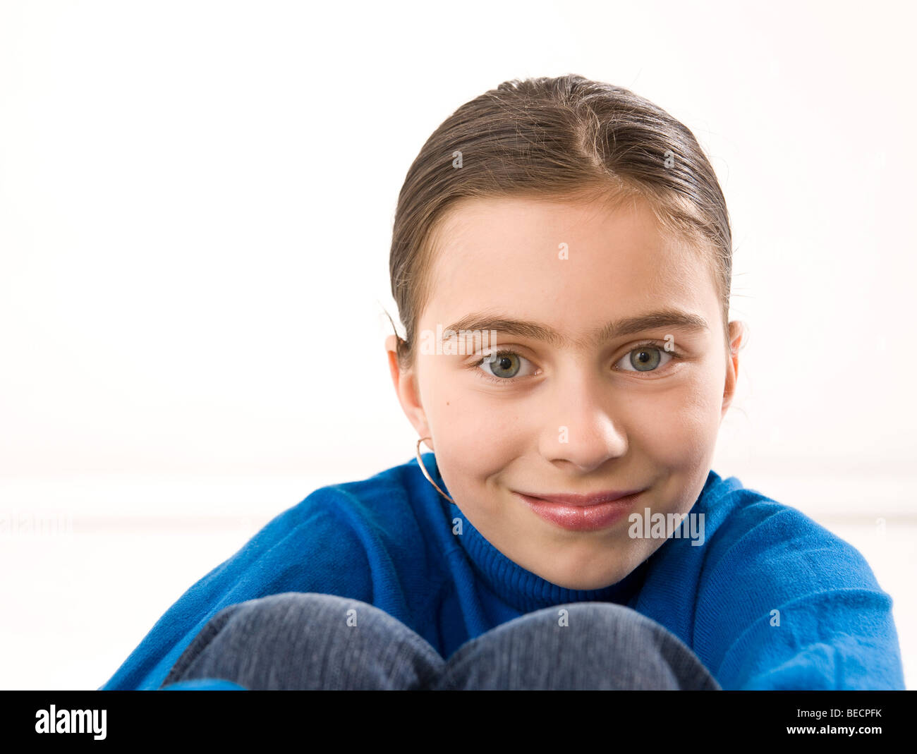Portrait of a smiling girl Stock Photo - Alamy