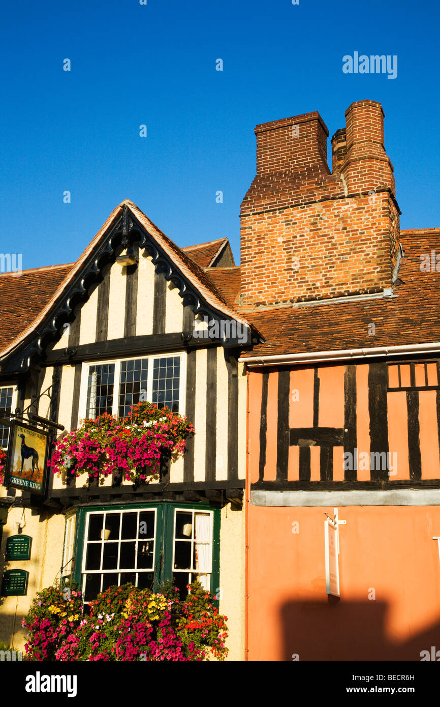 The Greyhound Pub Lavenham Suffolk England Stock Photo Alamy