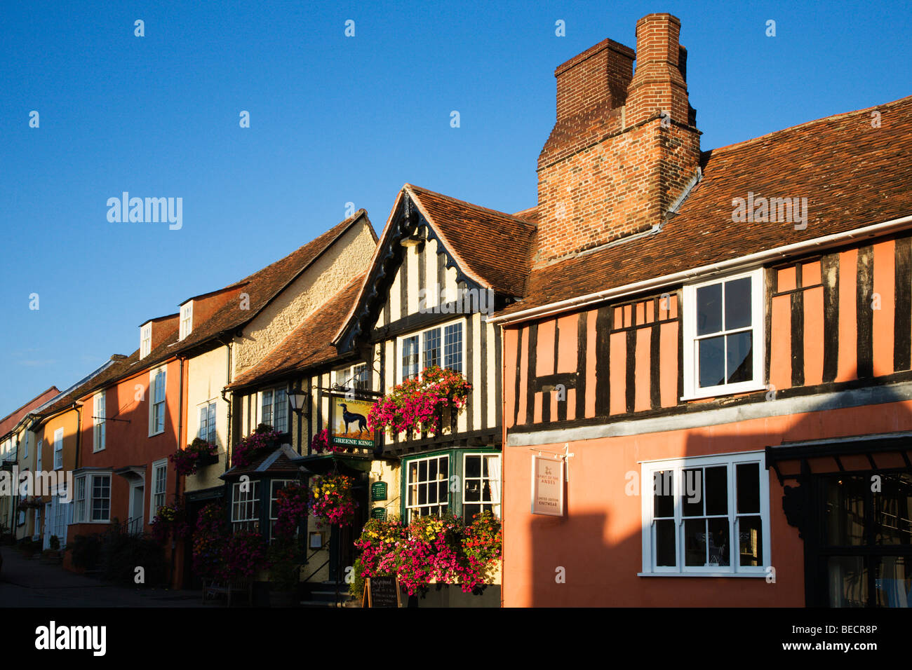 The Greyhound Pub Lavenham Suffolk England Stock Photo Alamy