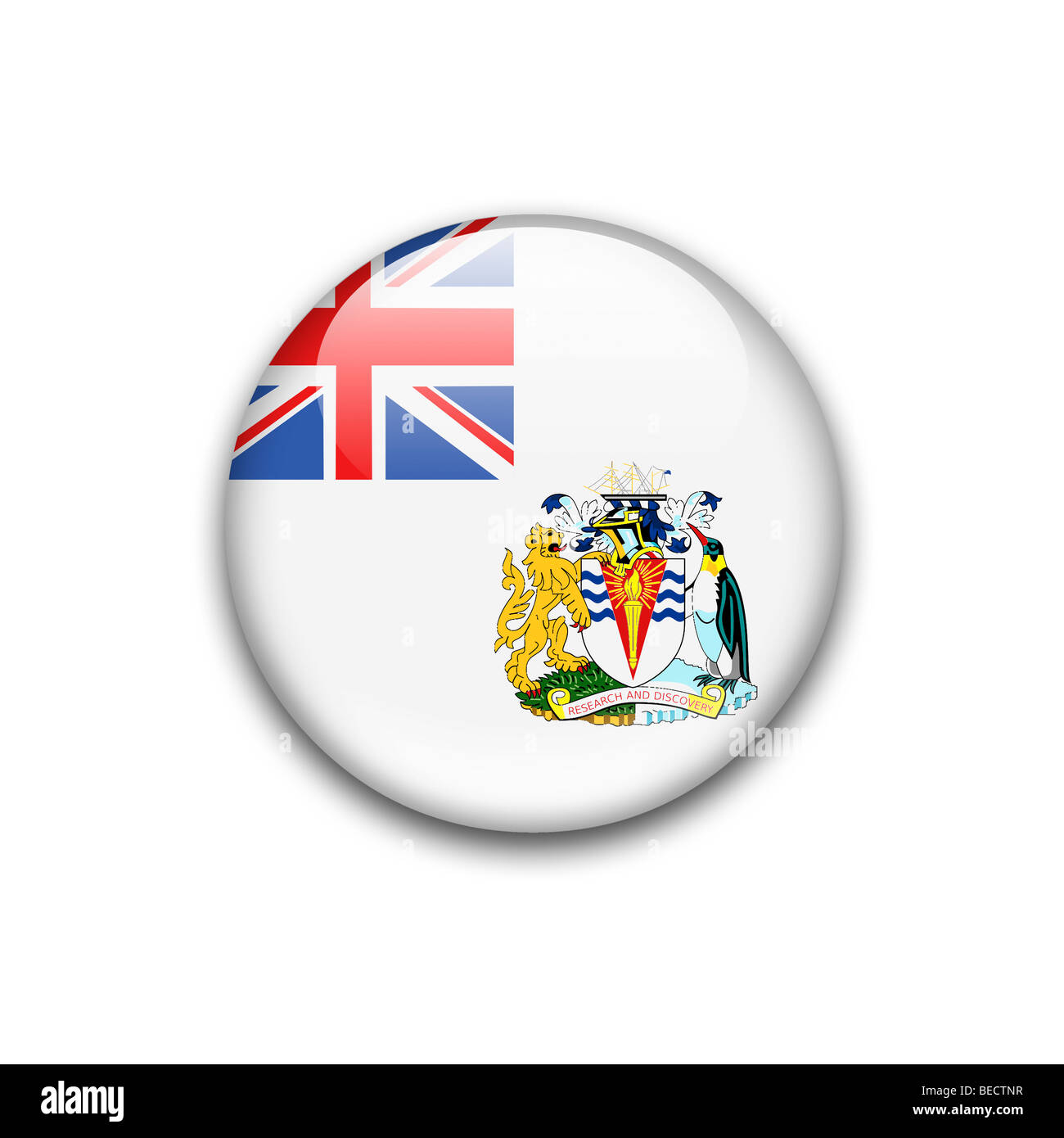 British Antarctic Territory flag Stock Photo - Alamy