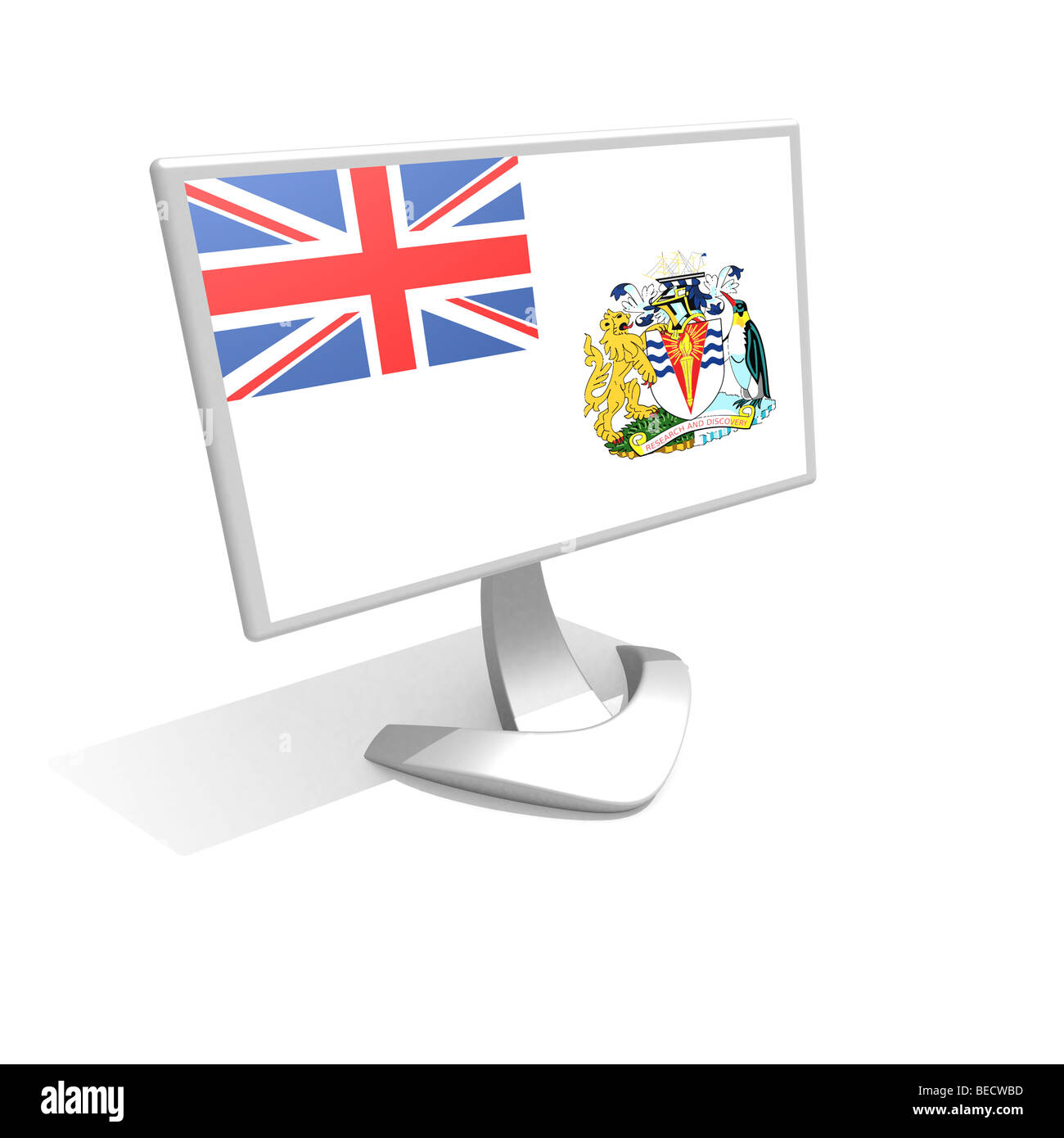 British Antarctic Territory flag Stock Photo - Alamy