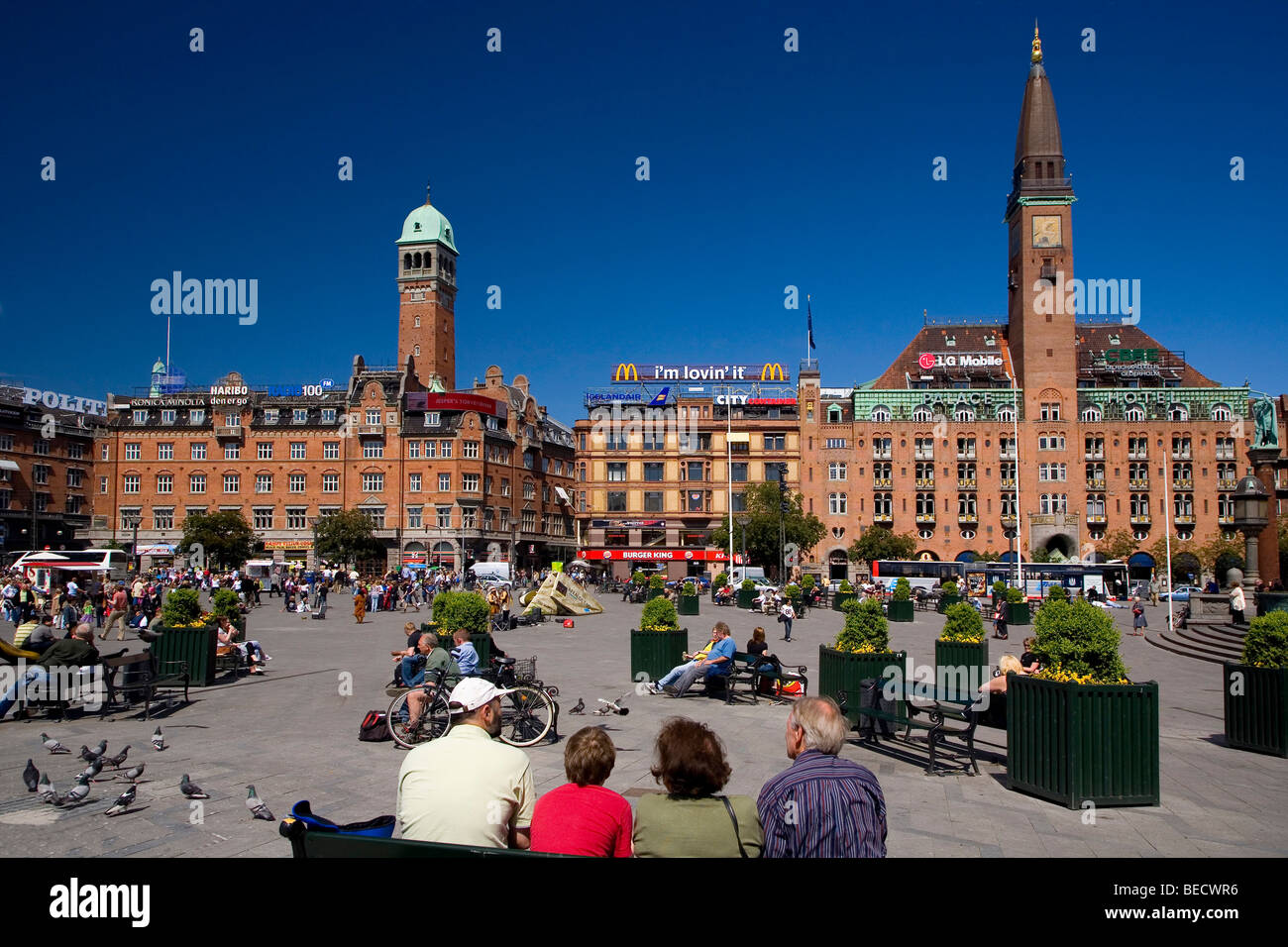 Town hall square, Copenhagen, Denmark Stock Photo