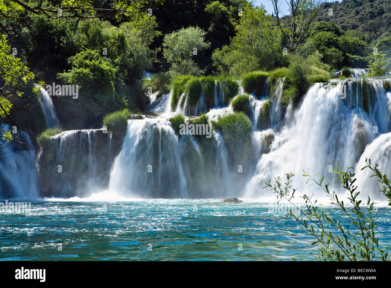 Krka waterfalls, Krka National Park, Dalmatia, Croatia, Europe Stock Photo