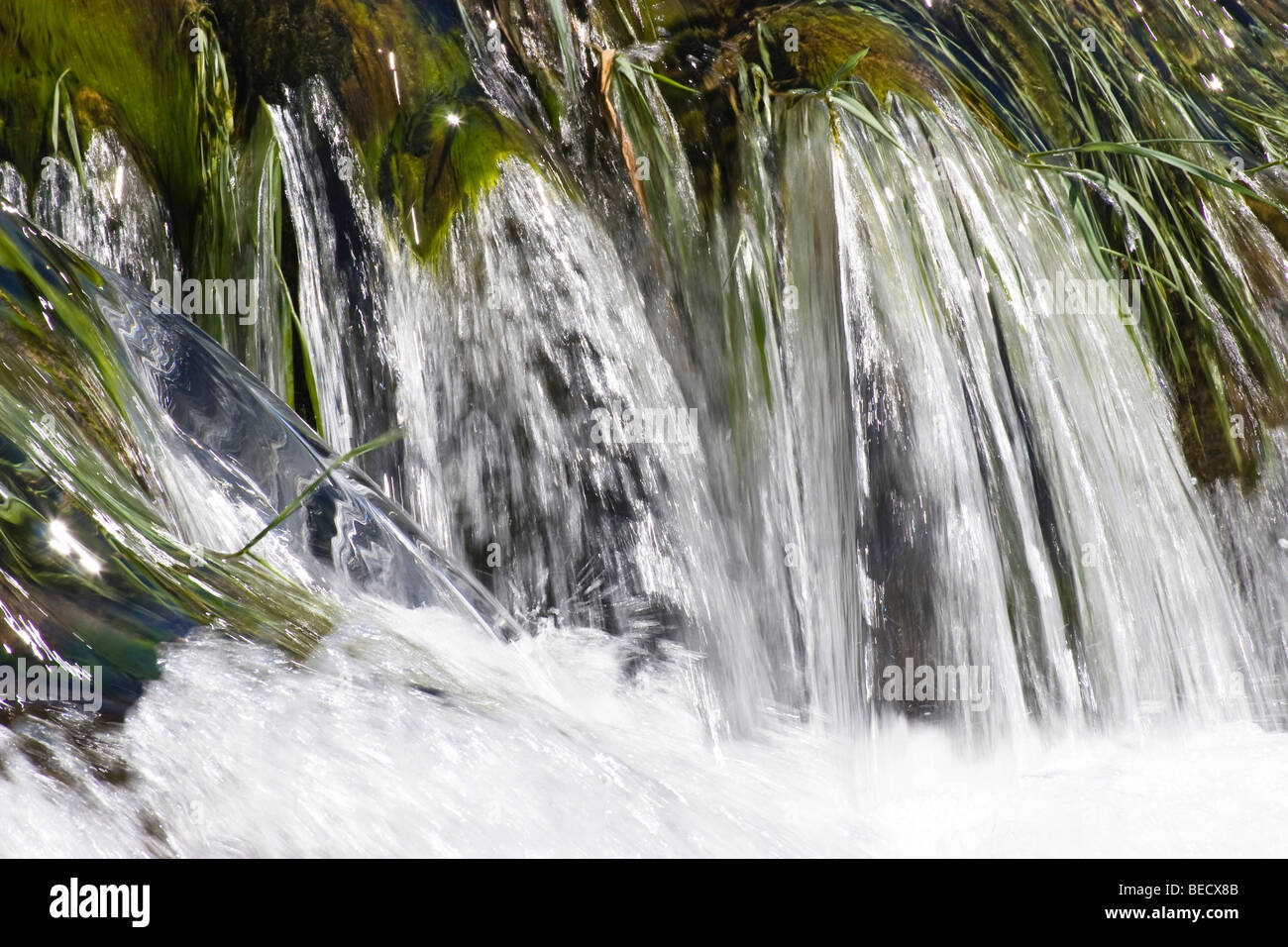 Water, Krka waterfalls, Krka National Park, Dalmatia, Croatia, Europe Stock Photo