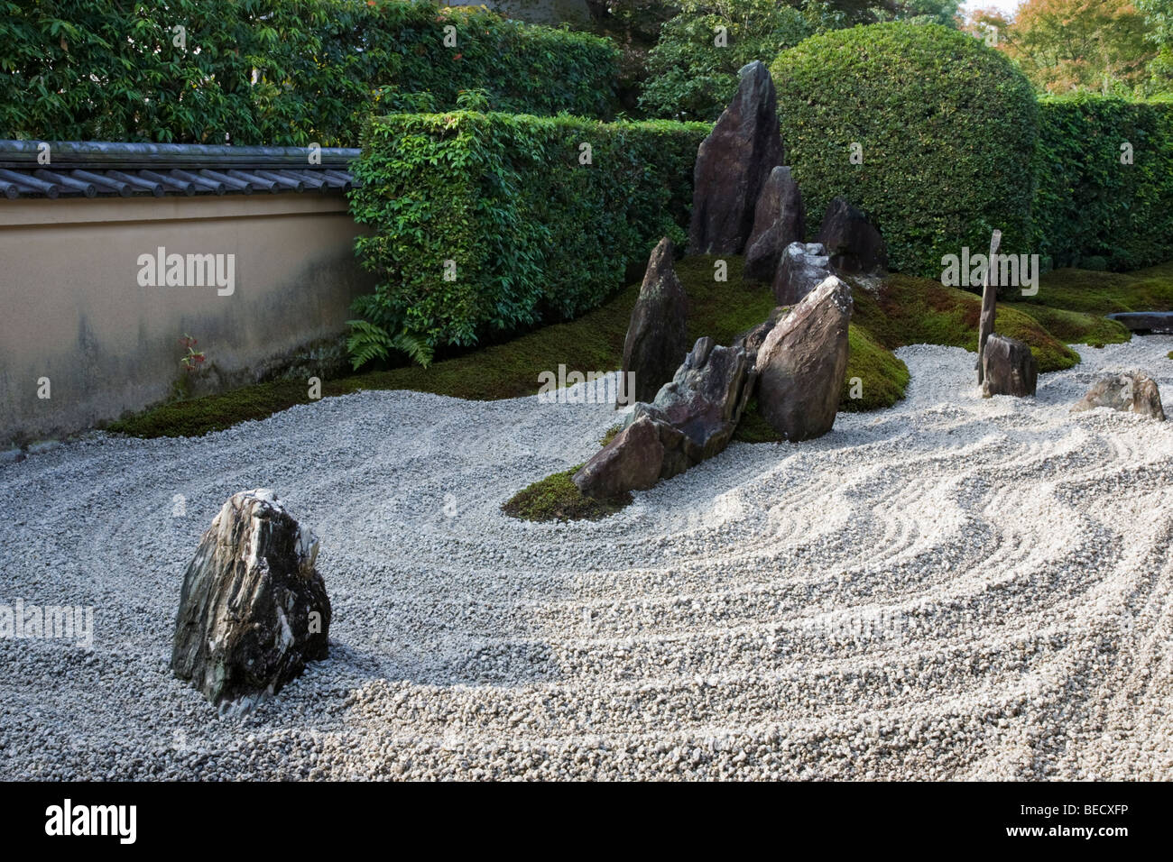 Zuiho-in Garden at Daitokuji Temple, Kyoto Stock Photo