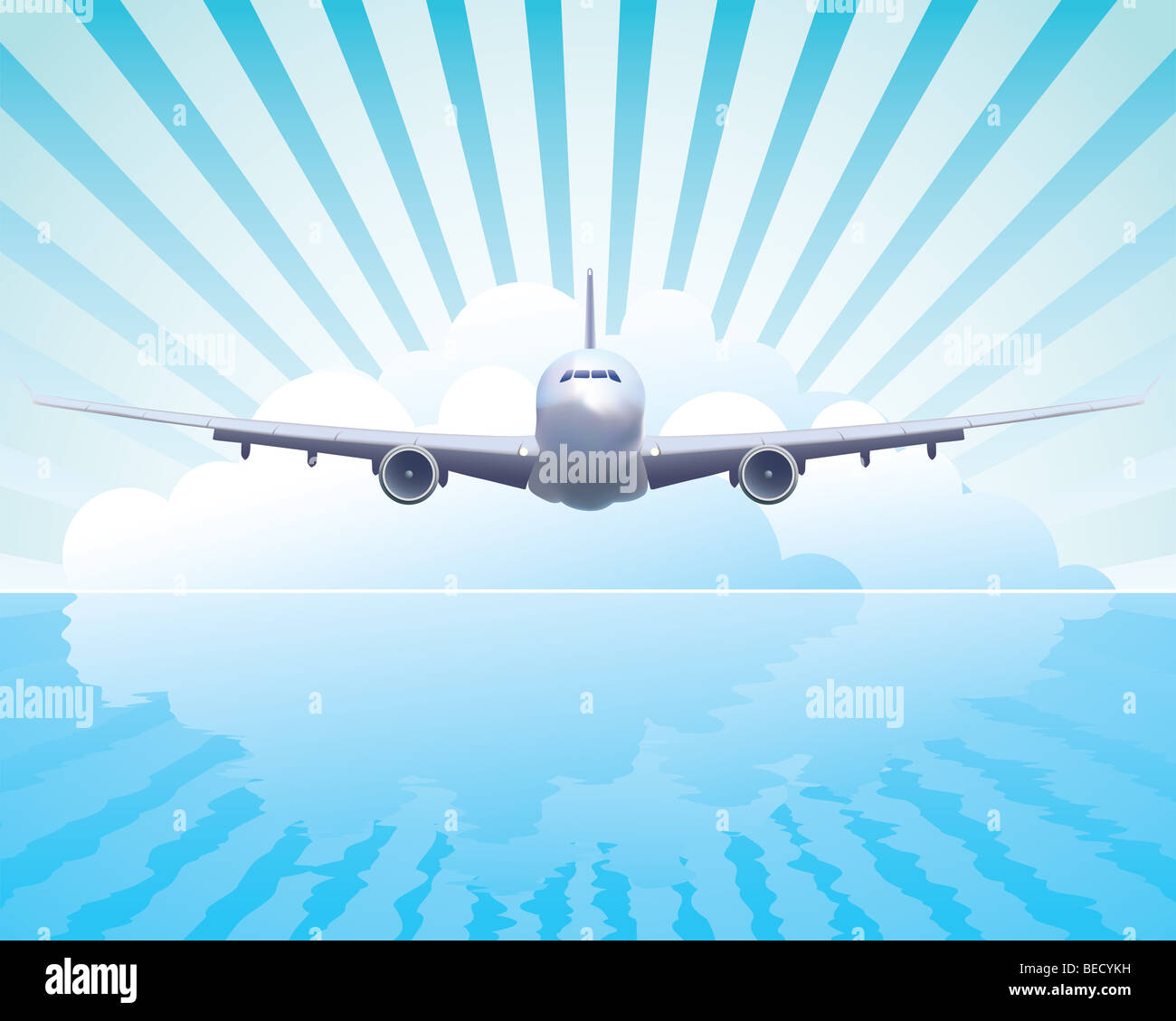 illustration of the aircraft in the sky Stock Photo - Alamy