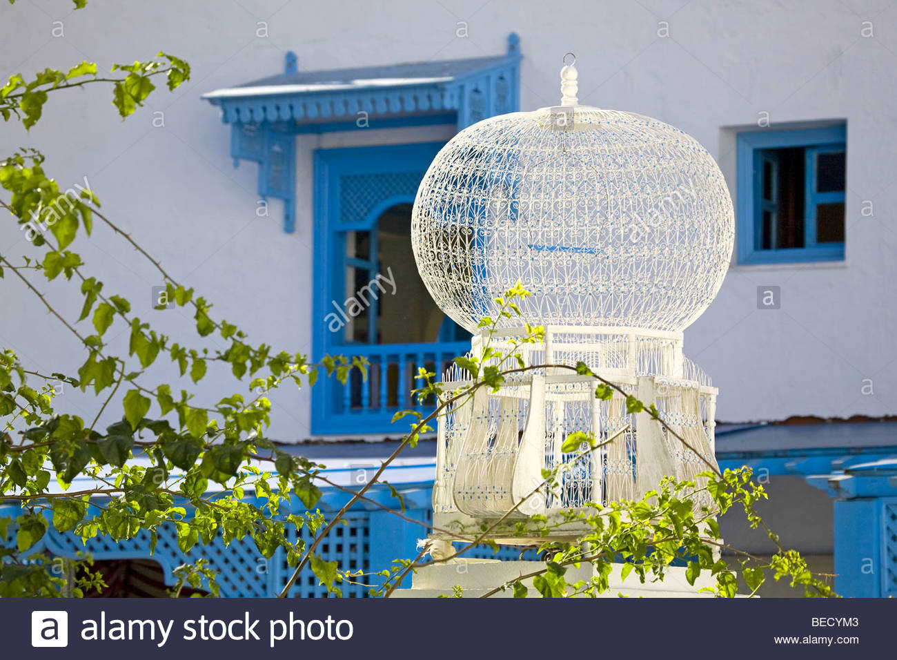 Tunisia Sidi Bou Said Bird Cage Stock Photo 26100707 Alamy