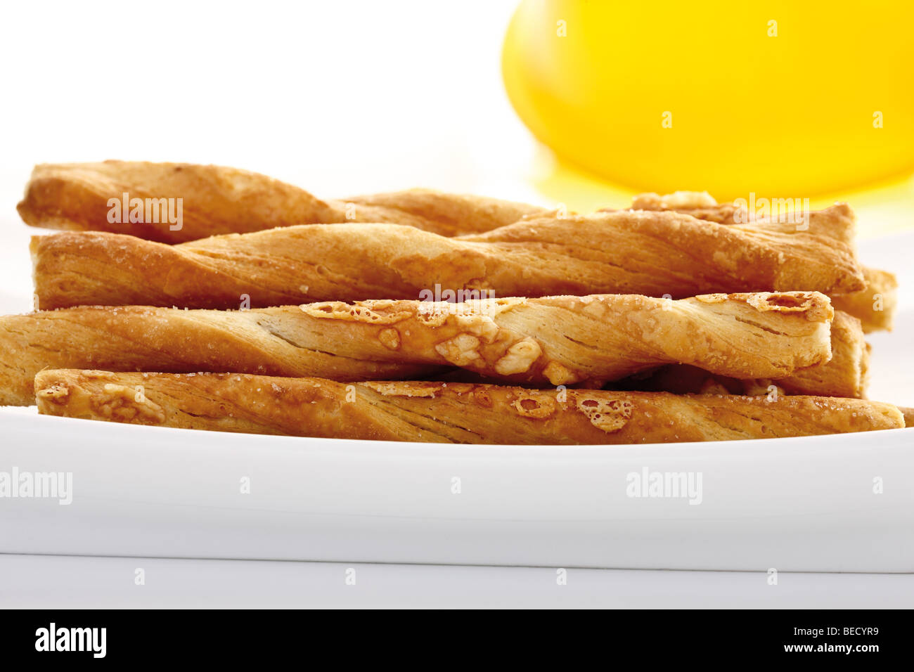 Cheese flavoured snack sticks Stock Photo Alamy