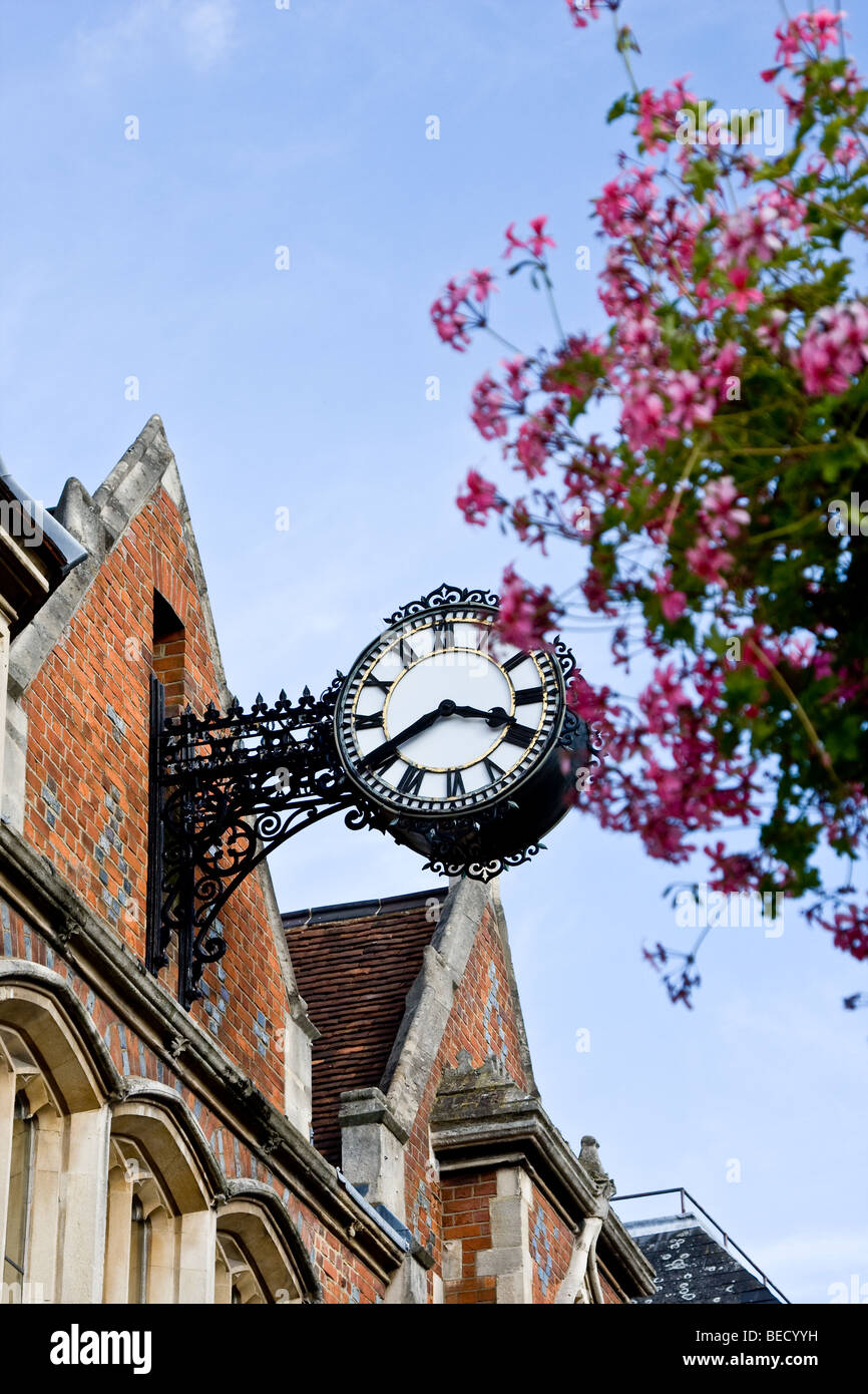 The Town Hall clock, High Street, Berkhamsted, Hertfordshire Stock Photo