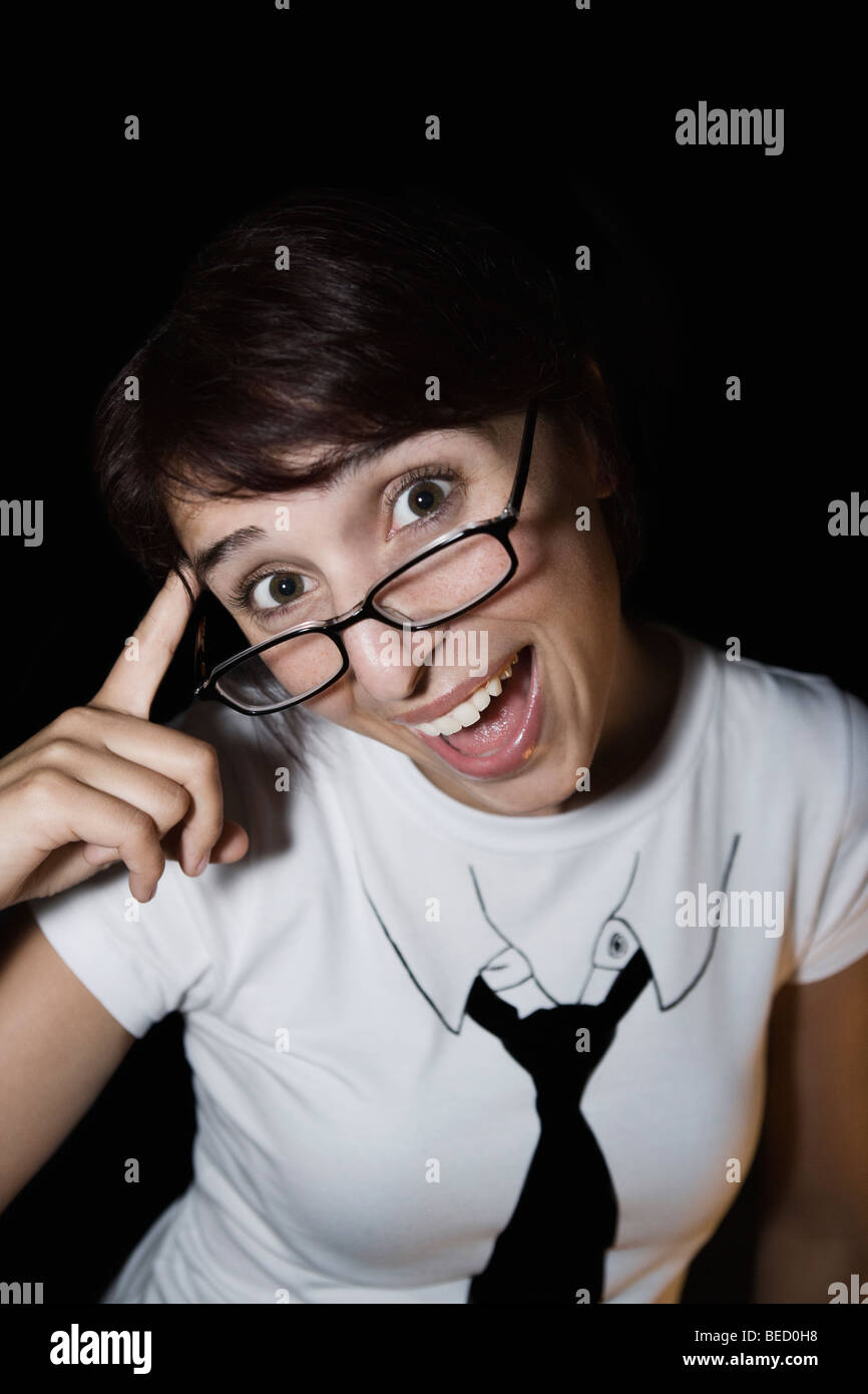 Portrait of an eccentric woman Stock Photo