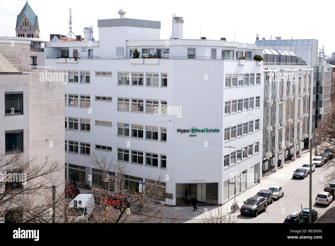 Headquarters of the Hypo Real Estate Bank AG, exterior view, Munich