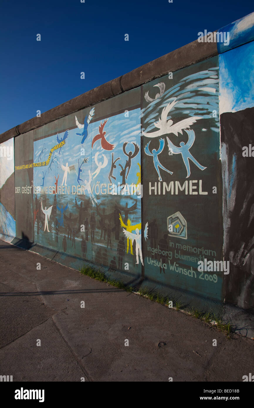 Berlin, Germany - East Side Gallery - remnant of old Berlin Wall Stock Photo