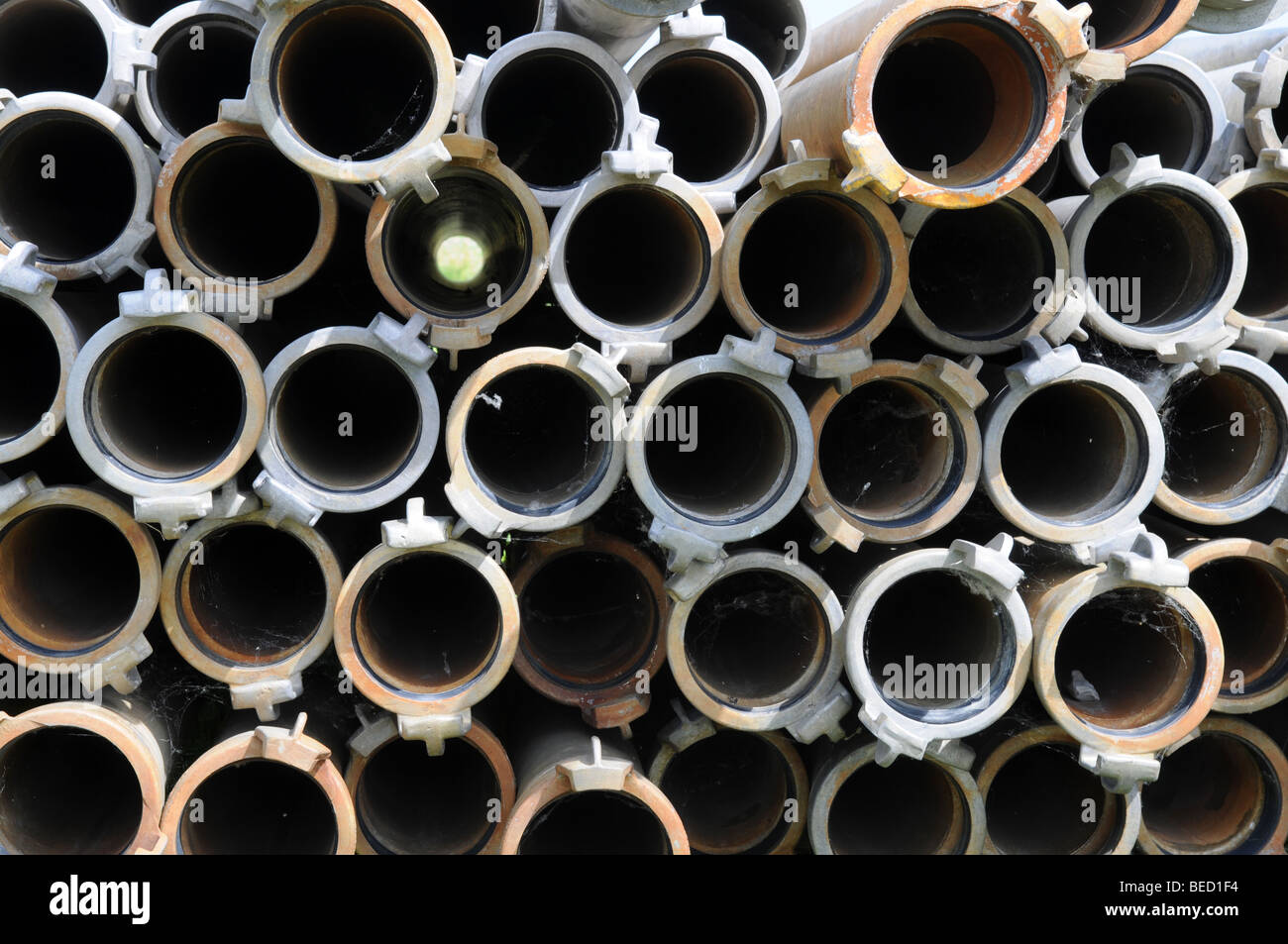Background with metal pipes Stock Photo - Alamy