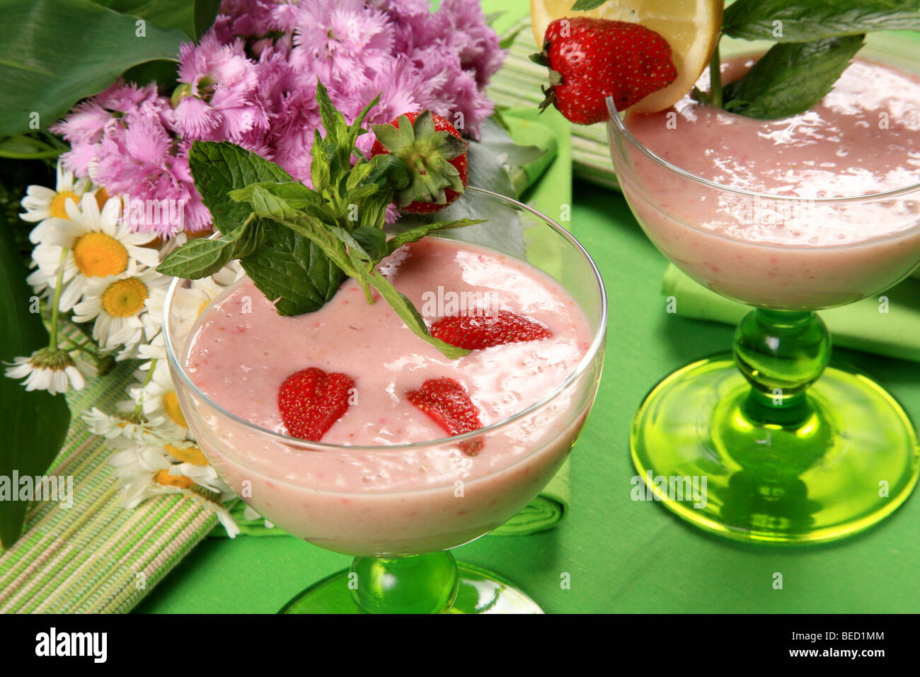 A strawberry dessert Stock Photo Alamy