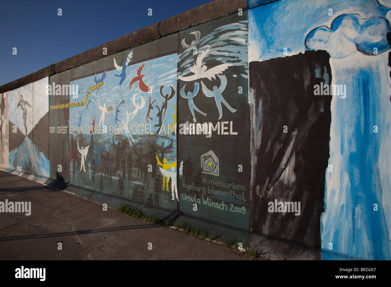 Berlin, Germany - East Side Gallery - remnant of old Berlin Wall Stock Photo