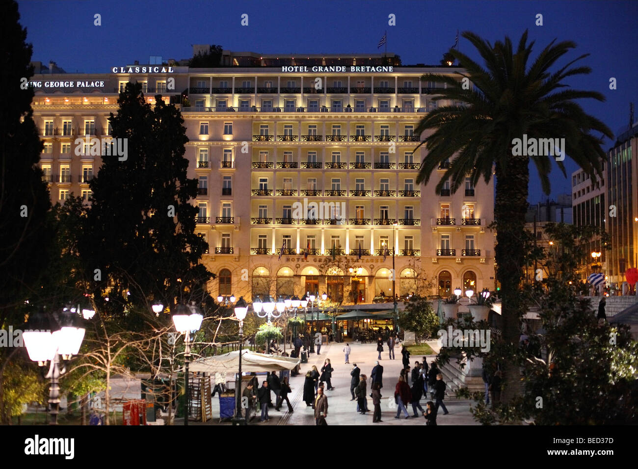 Grande Bretagne Hotel, Syntagma Square, Athens, Greece Stock Photo