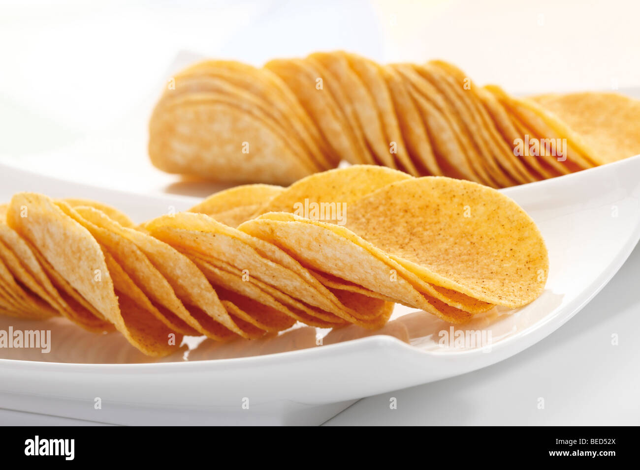 Paprika flavoured potato chips Stock Photo Alamy