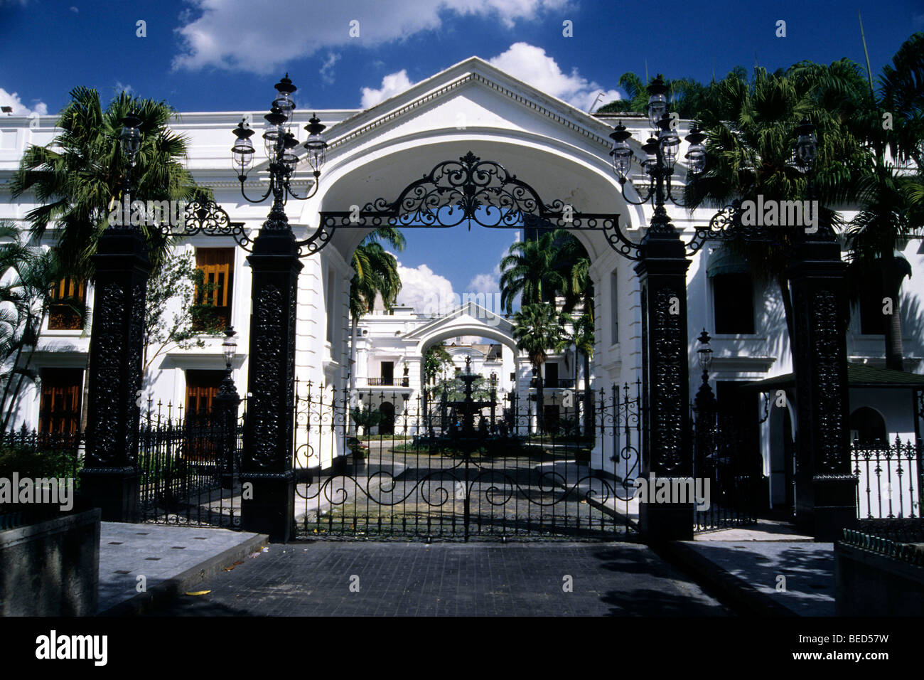 Entrance gate to the National Capitol Building, in the capital city Caracas, Caribbean, Venezuela, South America Stock Photo