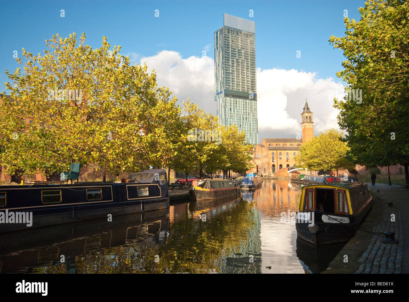 Castlefield, Manchester, UK View of the Castlefield canals towards