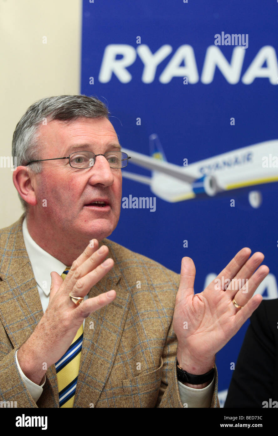 Michael Cawley, Chief Operating Officer of Ryanair during a press conference of the Irish low-cost airline Ryanair in Frankfurt Stock Photo