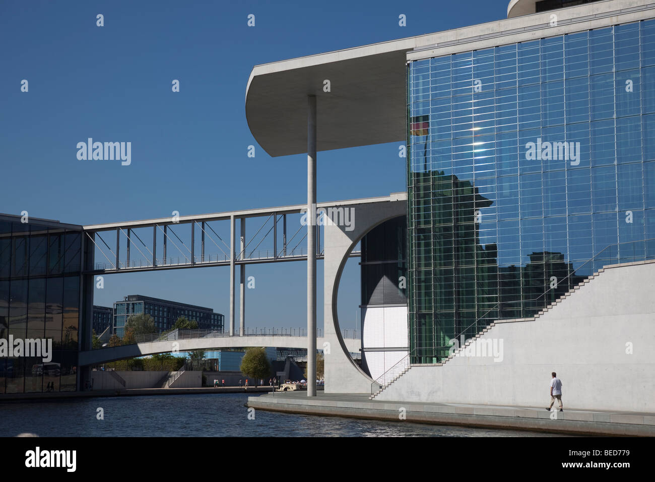 The Marie-Elisabeth-Lüders-Haus on the river Spree, Berlin, is one of a series of new government buildings Stock Photo