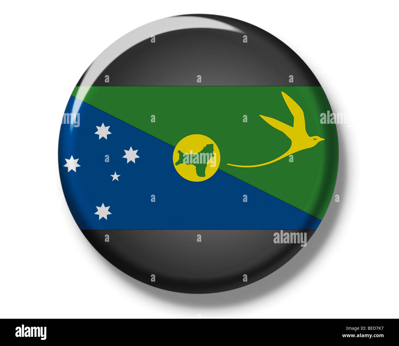 Button, flag of Christmas Island Stock Photo