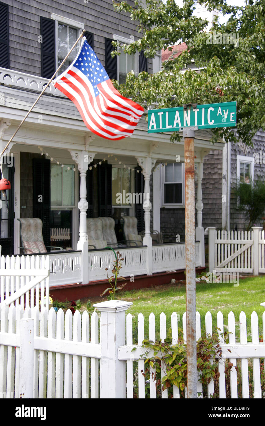 Atlantic Avenue houses, Provincetown, Cape Cod, Massachusetts, USA Stock Photo