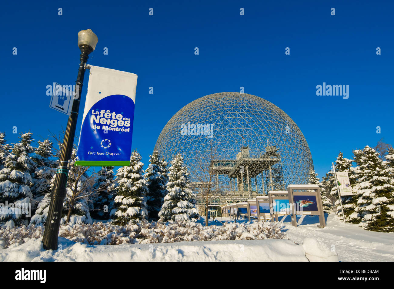 Biosphere Ile Sainte Helene Park Jean Drapeau Montreal Canada Stock