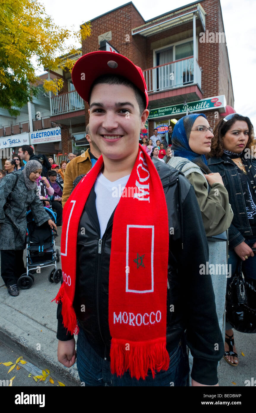 Montrealers from Moroccan origin during a street fair in Montreal