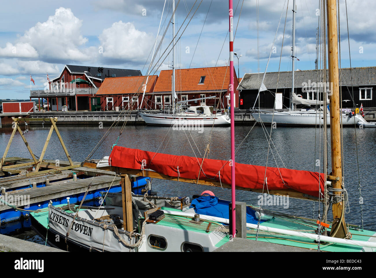 Port with warehouses, Saeby, Jutland, Denmark, Europe Stock Photo - Alamy