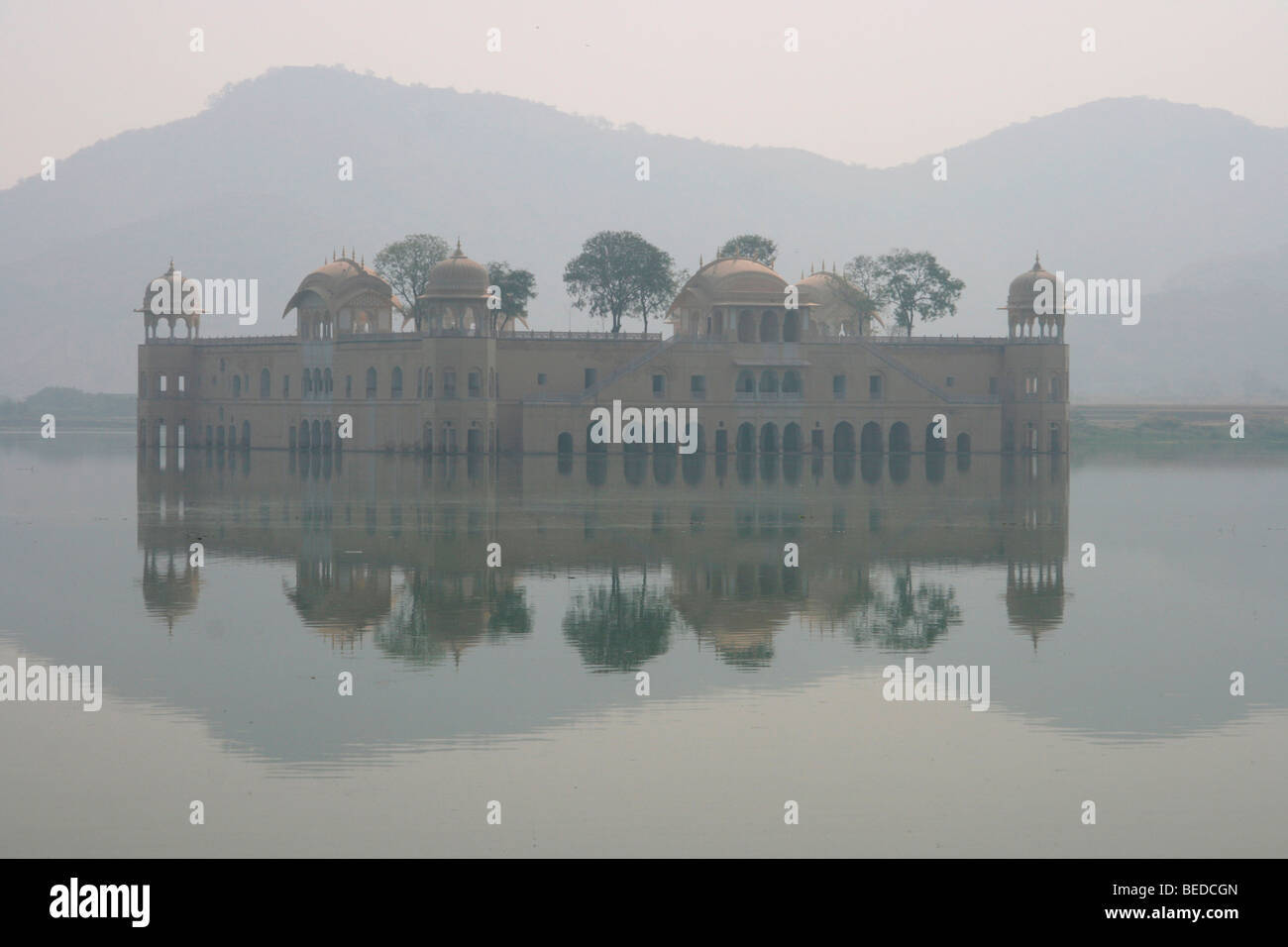 Palace at a lake, Jaipur, India, South Asia Stock Photo