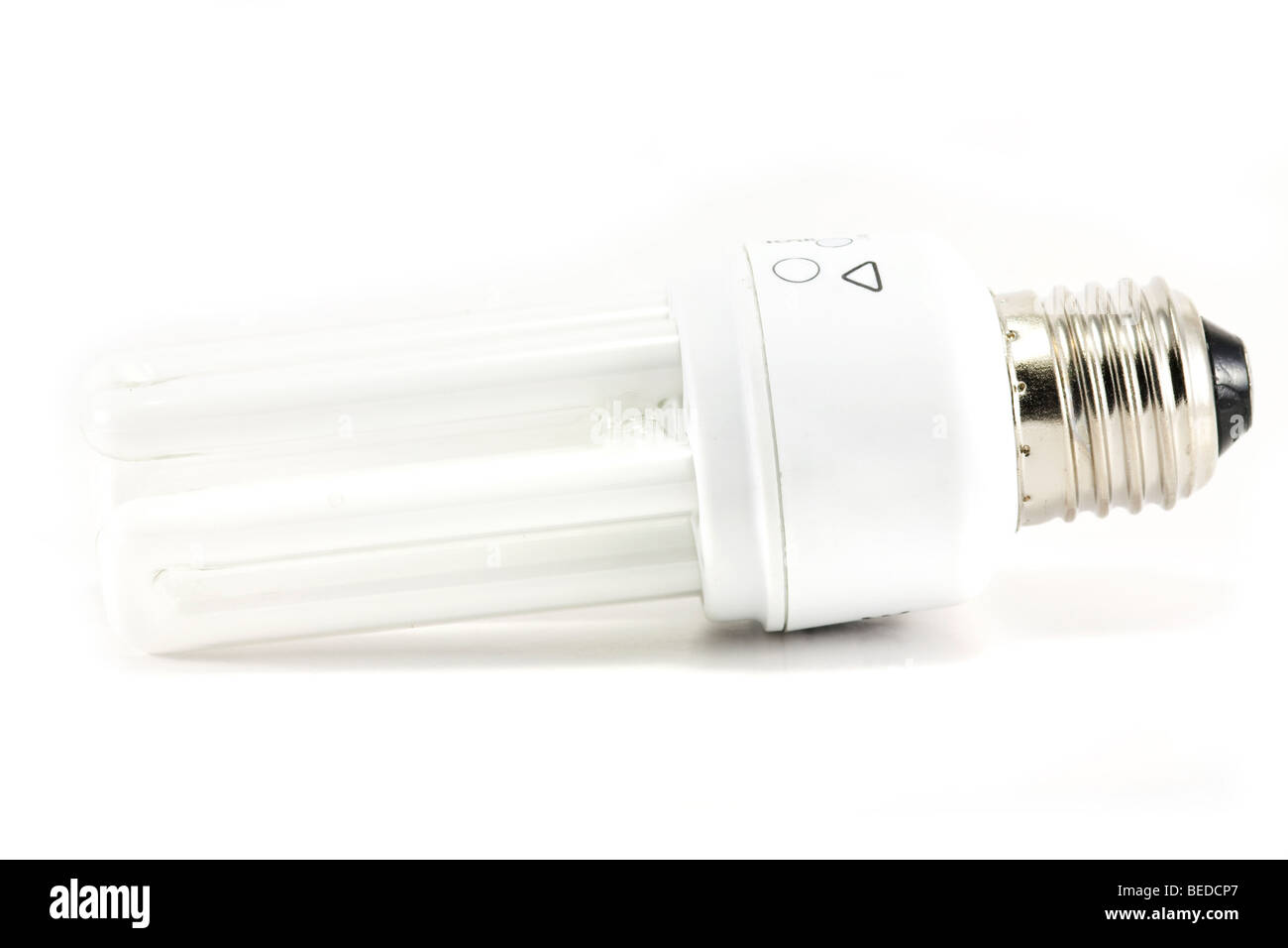 Energy saver cool white light globe isolated on white Stock Photo Alamy