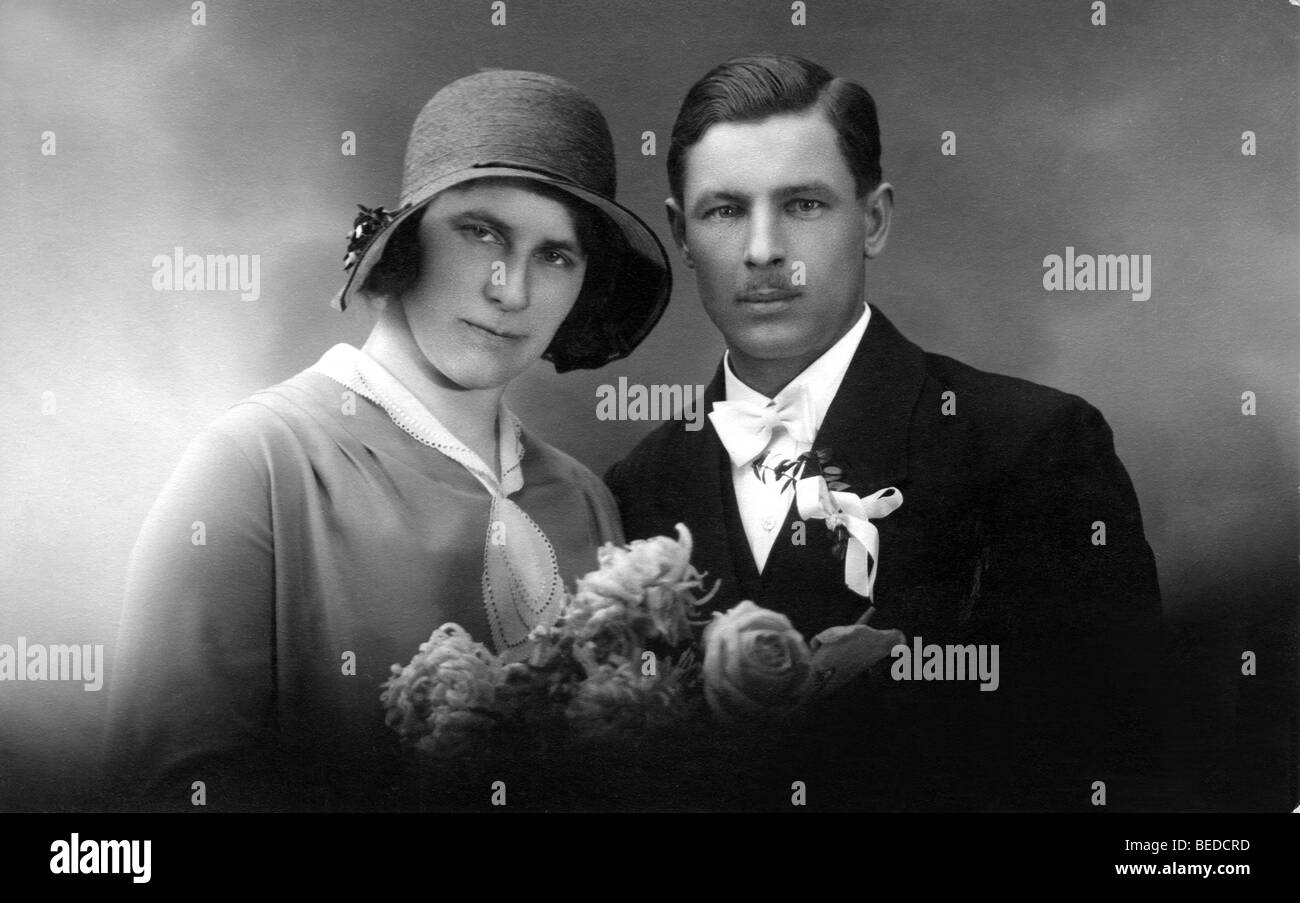 Historic photograph, man marrying a man, around 1926 Stock Photo