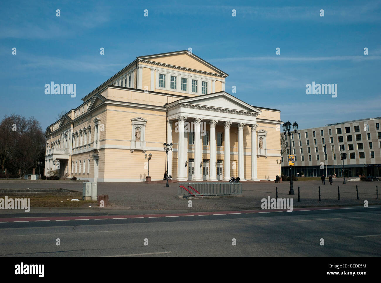 Hessian State Archive, former State Theater, Karolinenplatz Square, Darmstadt, Hesse, Germany Stock Photo