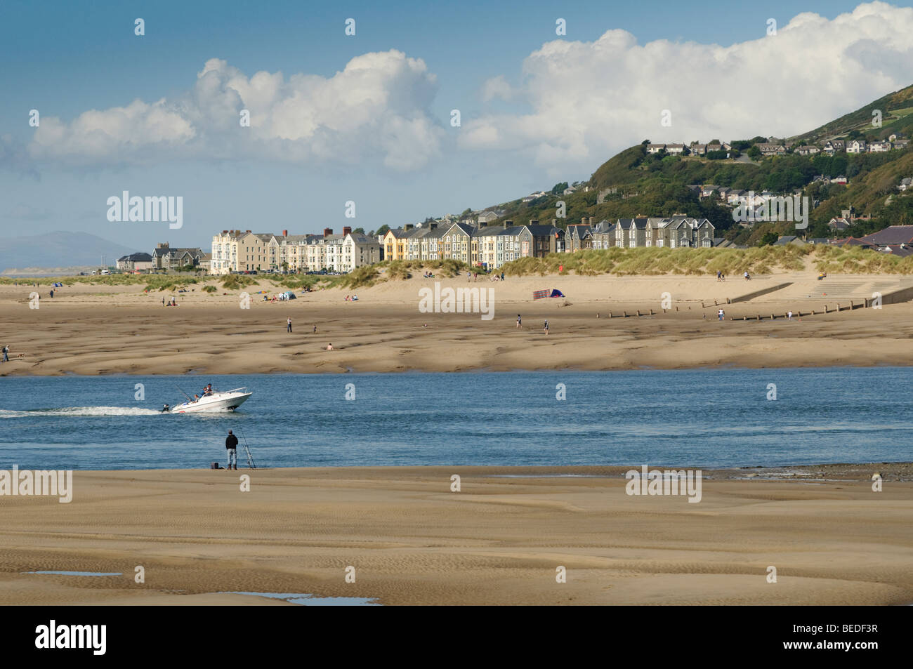 seafront houses at Barmouth on the Mawddach Estuary, Snowdonia National