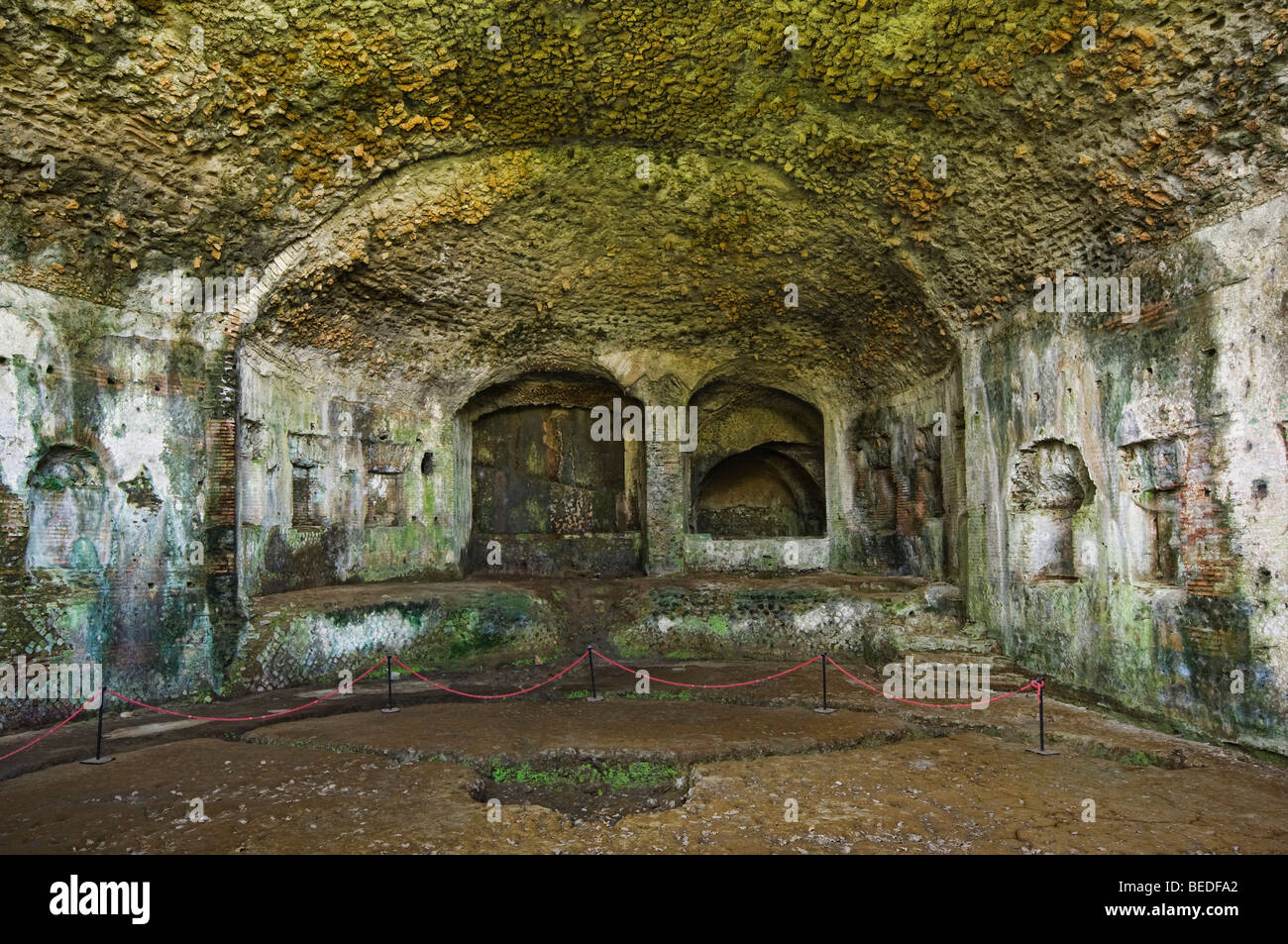 The Ninfeo of Bergatino (or Diana's Baths) remains. Stock Photo