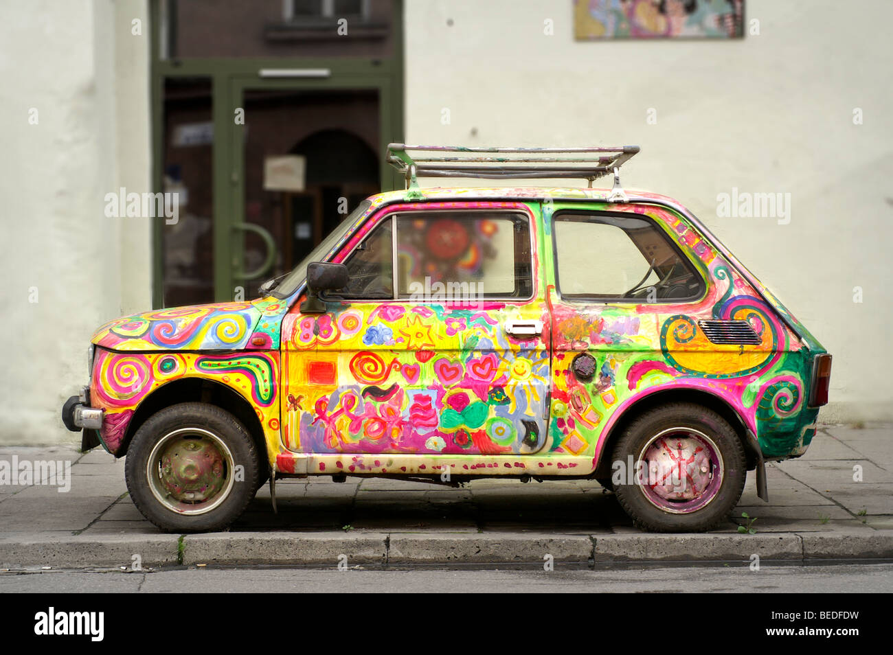 The Fiat 126 - Polish city car Stock Photo