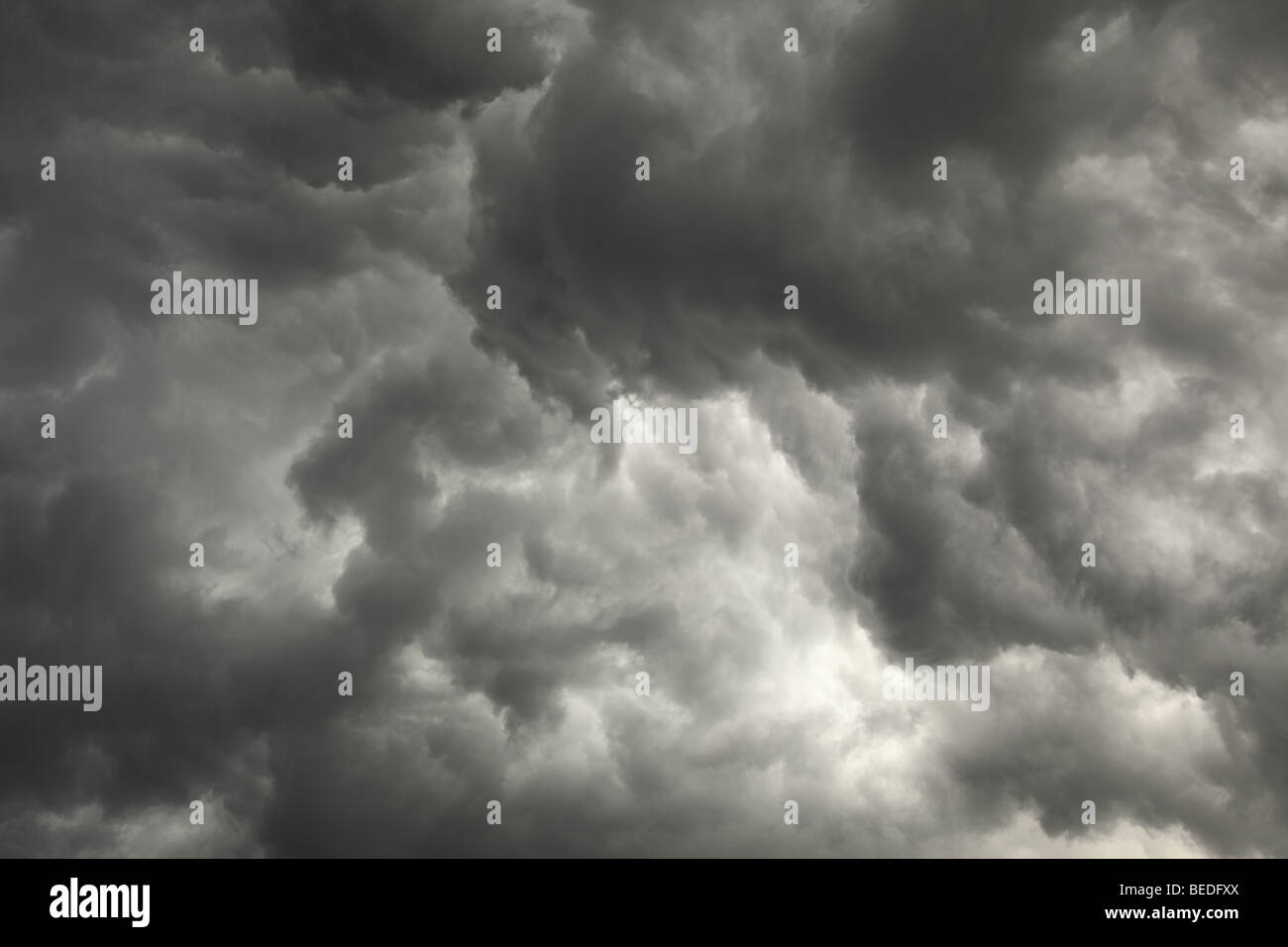 The gloomy sky preceding a storm with dark clouds background Stock ...