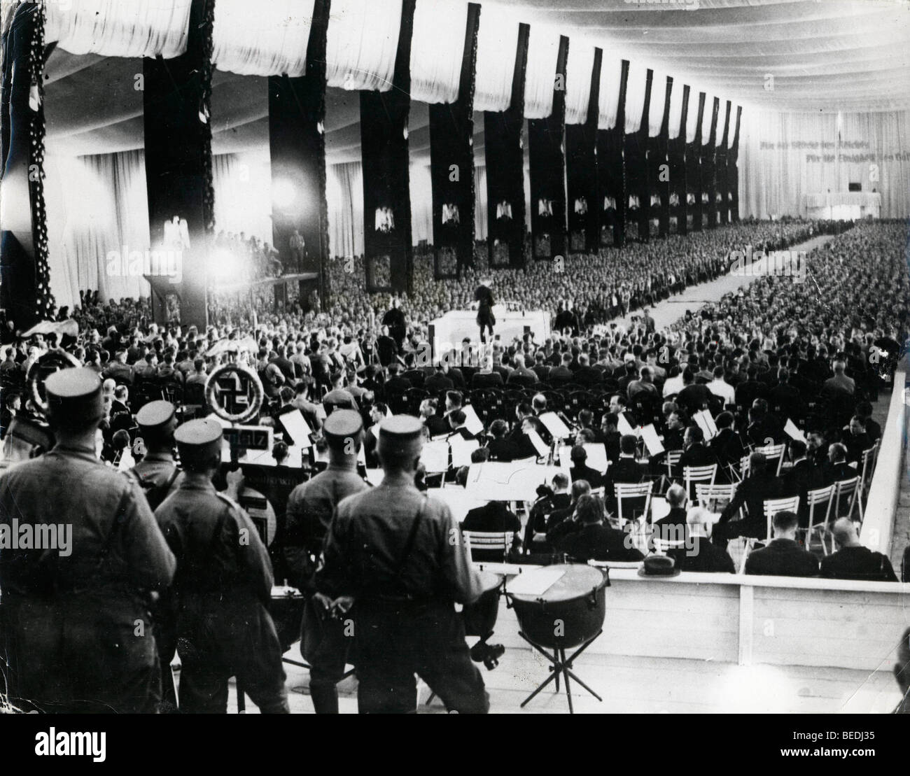 Chancellor Hitler during the National Socialist Congress Stock Photo