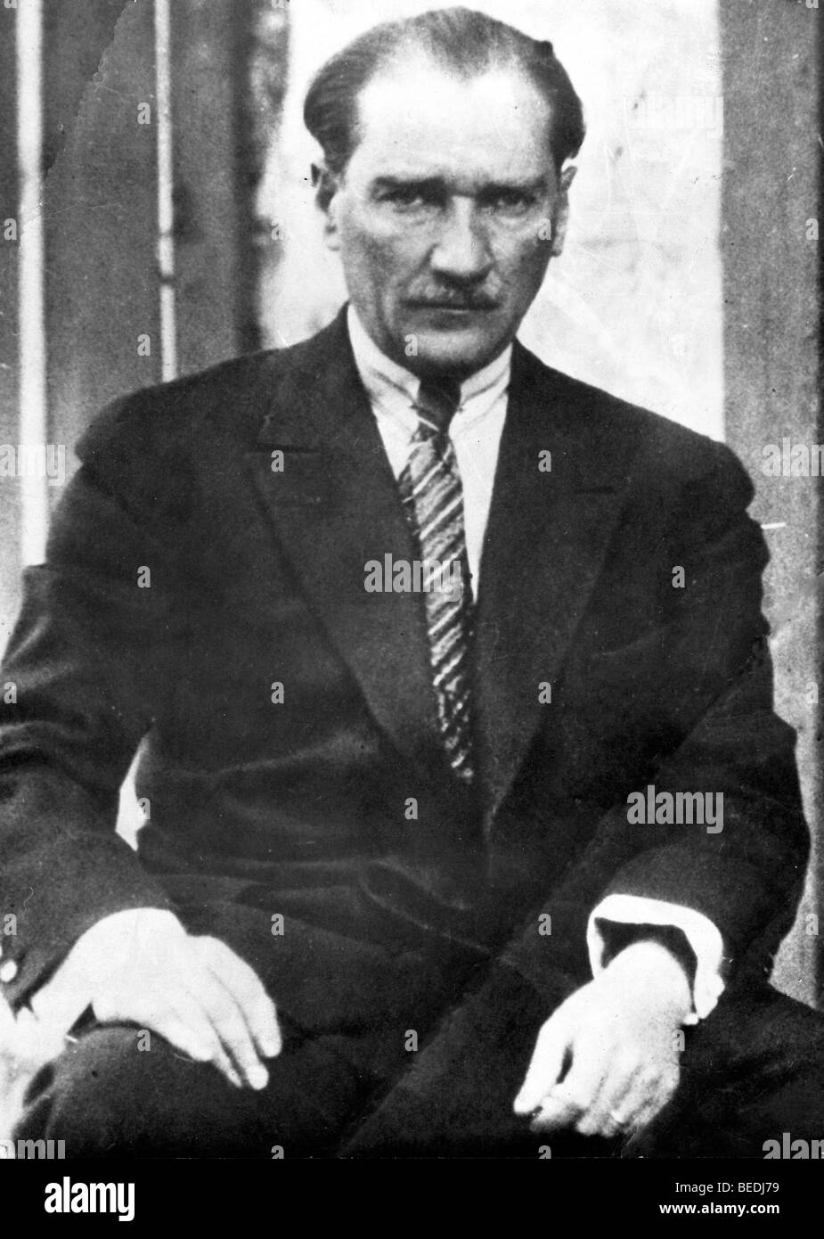 Portrait of Mustafa Kemal Ataturk the founder of the Turkish Republic Stock Photo