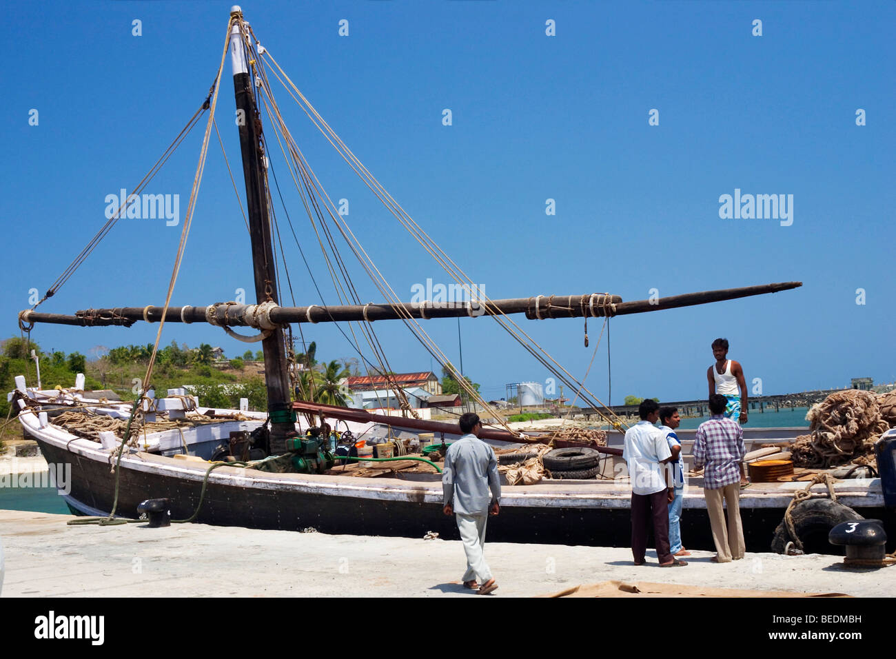 Sailing ship, Long Island, Andaman Islands, India, South Asia Stock Photo