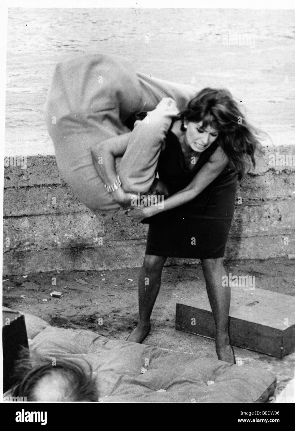 Actress Sophia Loren in a scene from 'The Millionairess' Stock Photo