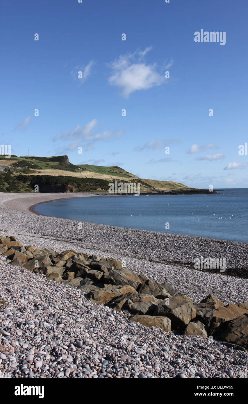 pebble beach near Inverbervie Aberdeenshire, Scotland October 2009
