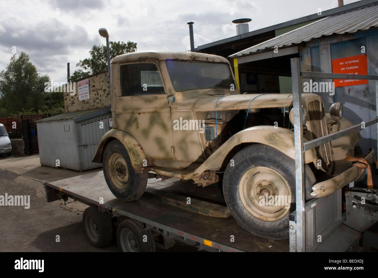 A German Hanomag vehicle from the 1940s intended for towing Stock Photo