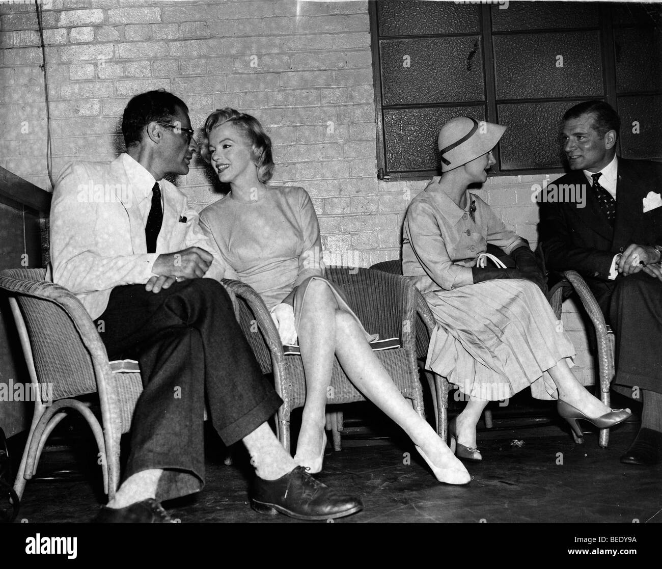 Starlet Marilyn Monroe with Husband Arthur Miller at London Airport ...