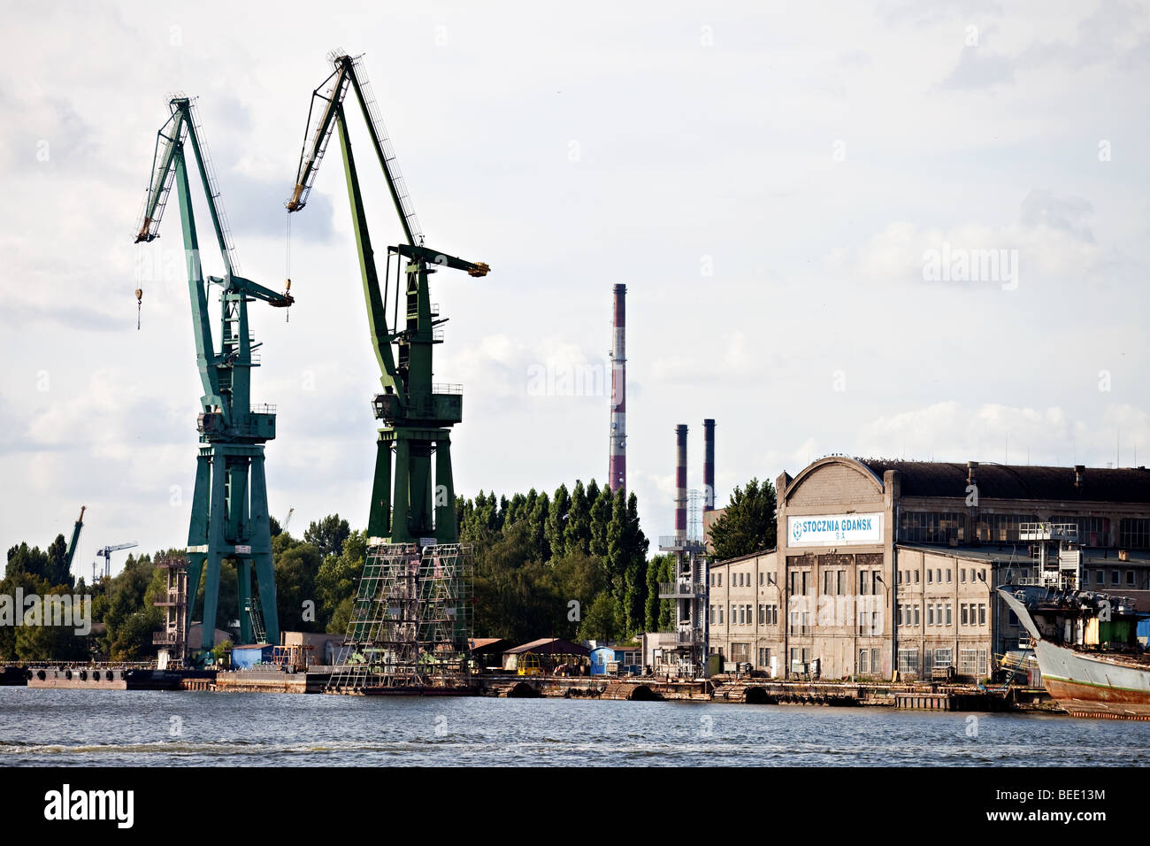 Legendary Gdansk Shipyard, where Solidarity free trade unions movement begun, Gdansk, Poland. Stock Photo