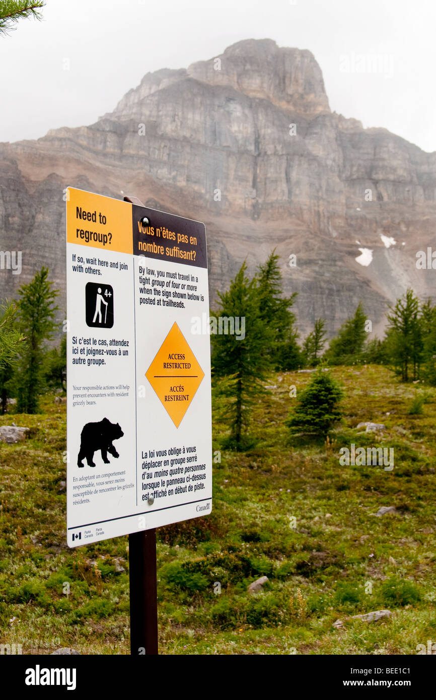 bear sign in canada Stock Photo